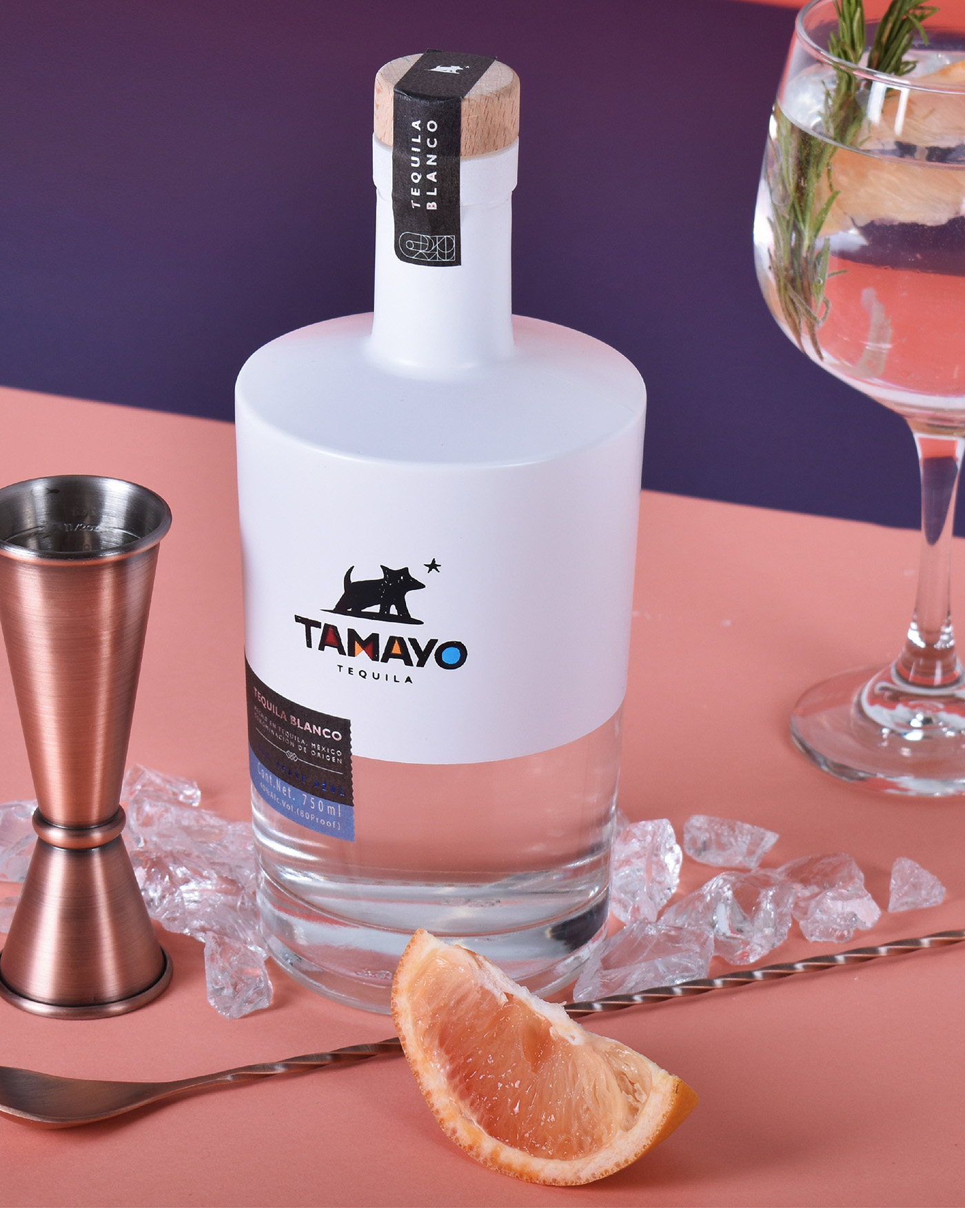 Tequila Tamayo - Diseño de Bebida, diseño de empaque, diseño de producto, branding y marcas